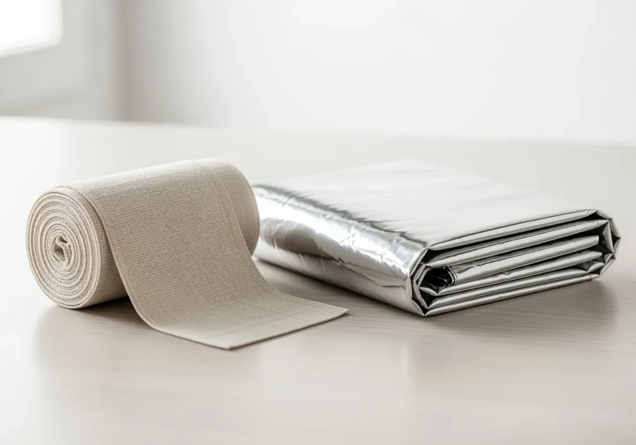 Kompressionsbinda och räddningsfilt för nybörjare