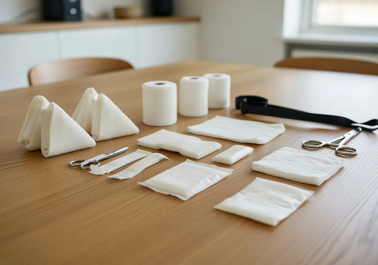 Blödningskontroll och förbandsmateriel guide