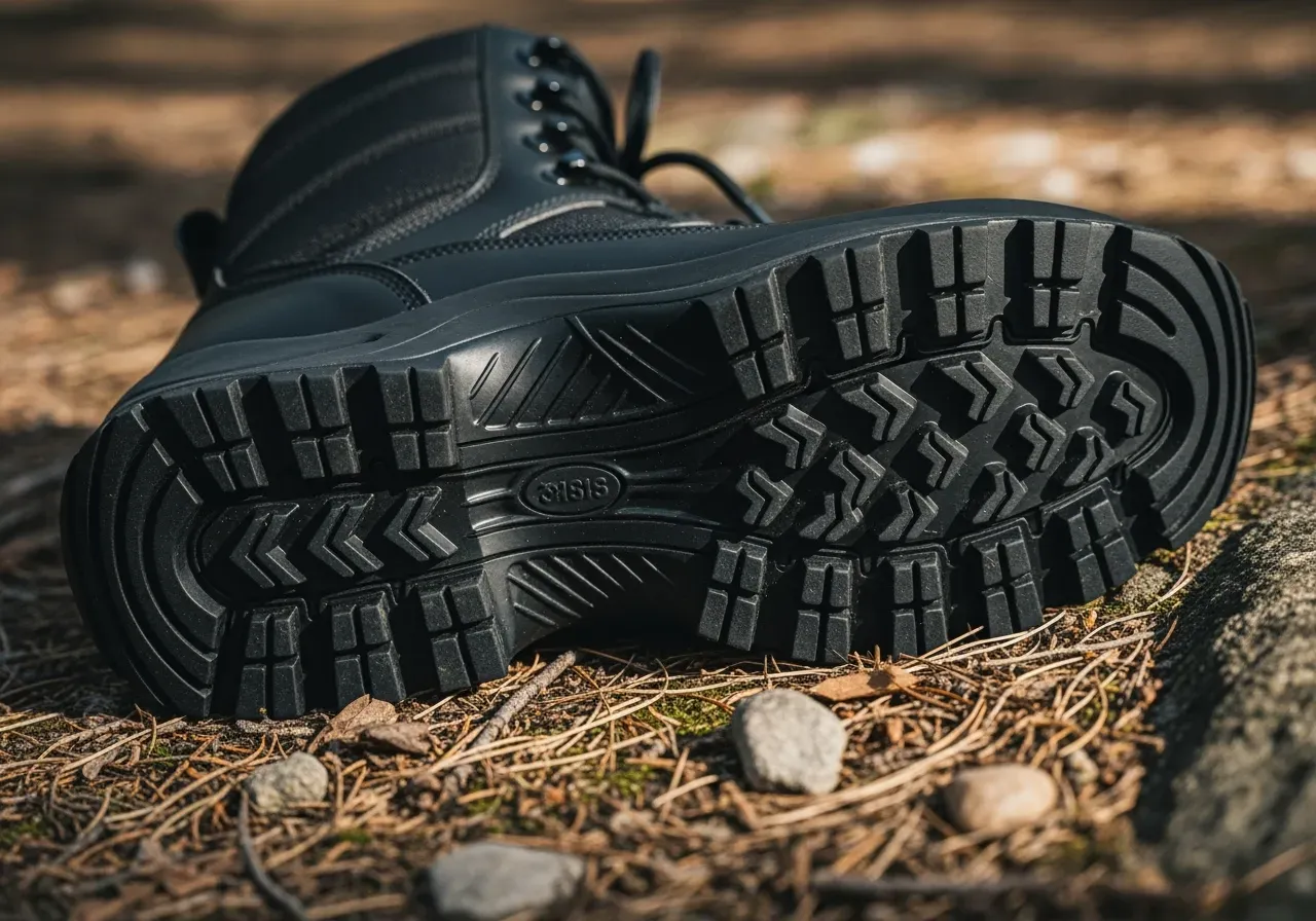 Grepp och sula på taktiska kängor