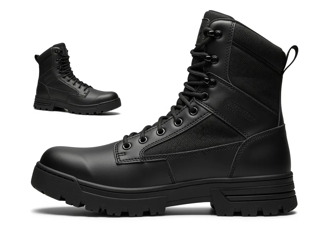 Svarta 8-tums taktiska kängor