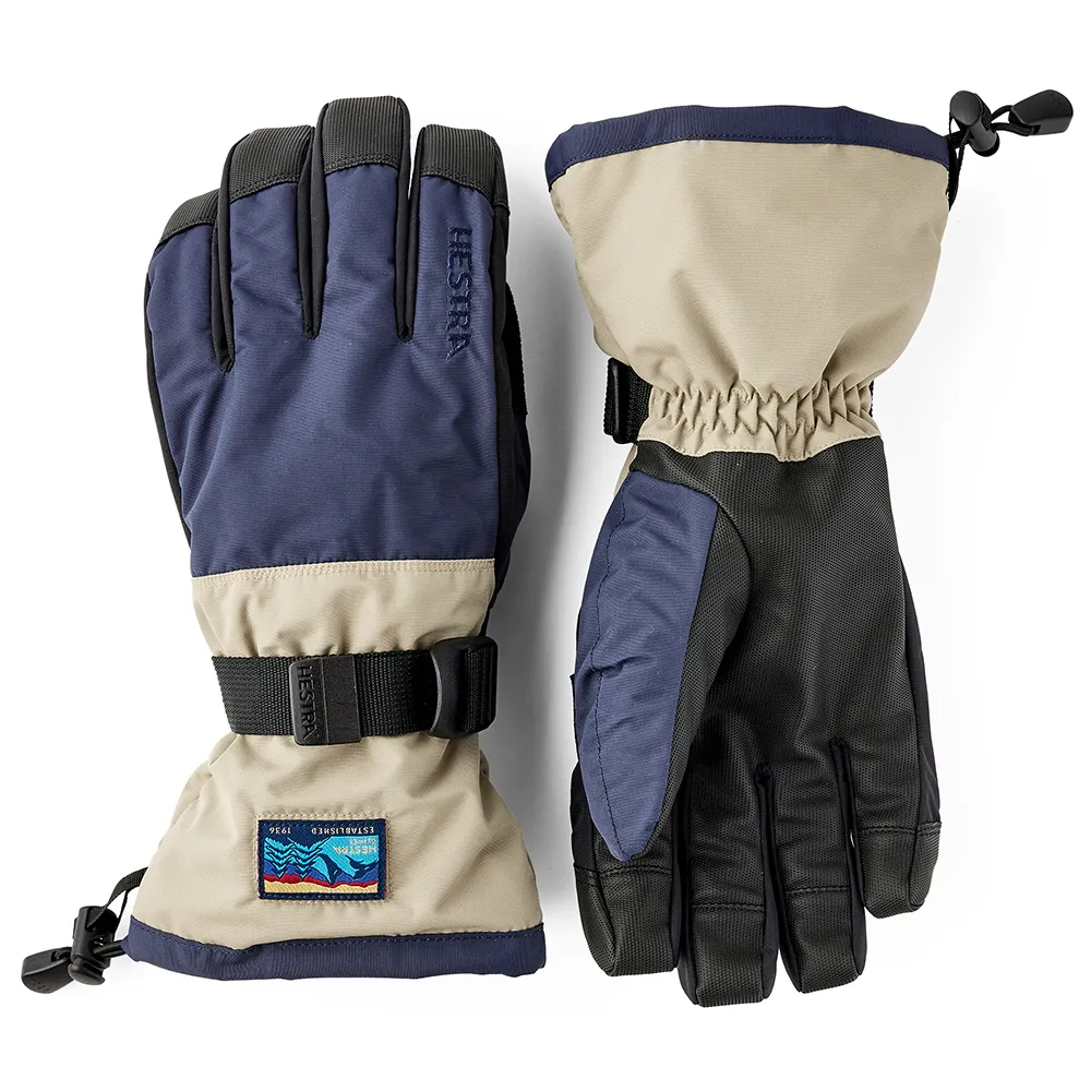 Hestra Handskar Gauntlet Sr. - 5 finger Mörk marinblå & Beige - 10