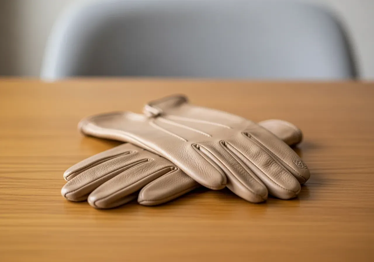 Läderhandskar för strumpbyte hemma