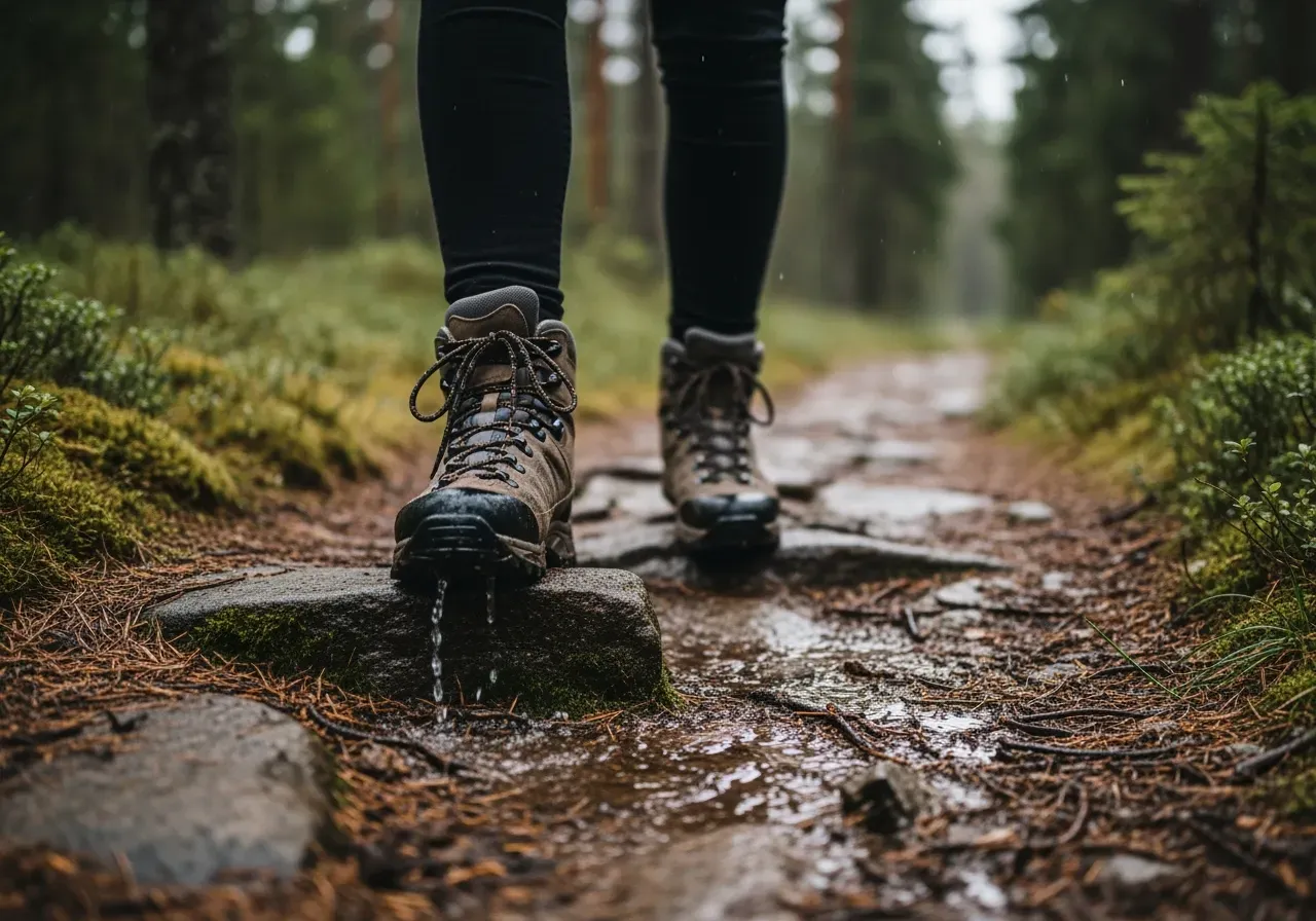 Vattentätt skydd för kängor och merinostrumpor